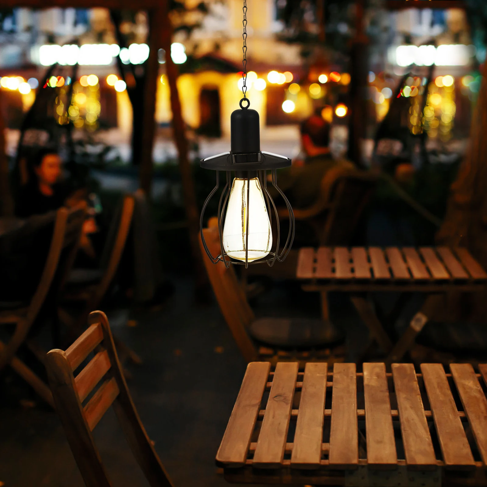 الرجعية خيوط ضوء الشمسية الحديد المطاوع مصباح دافئ أبيض مقاوم للماء حديقة مصابيح معلقة الإضاءة في الهواء الطلق الهدايا #4