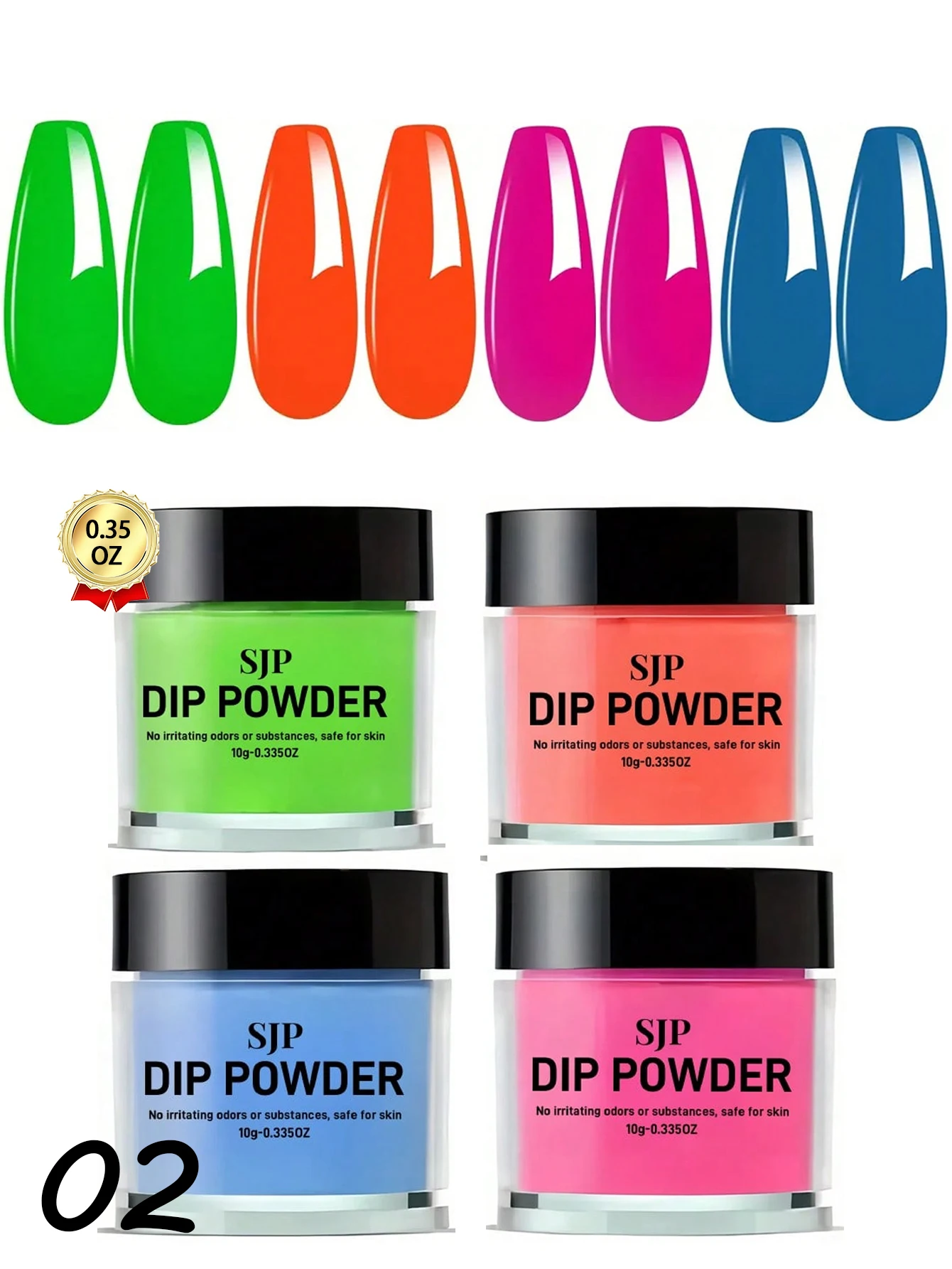 Kit de pó de imersão para unhas, 4 unidades, 0,335 fl.oz/cada, pó de imersão com 4 cores azul roxo preto rosa, kit de imersão em pó para unhas