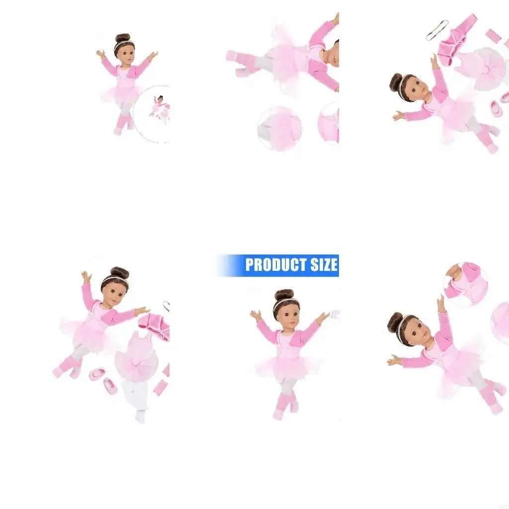 

Комплект танцевальной одежды для 18-дюймовых кукол, балетная пачка, костюм с легким переодеванием, аксессуары, детские для кукол