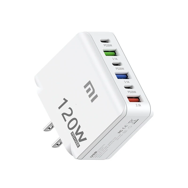 الأصلي Xiaomi 120 واط PD20W 3USB شاحن شحن سريع الجدار شاحن آيفون سامسونج الاتحاد الأوروبي/الولايات المتحدة/المملكة المتحدة التوصيل الهاتف شاحن سريع التكيف