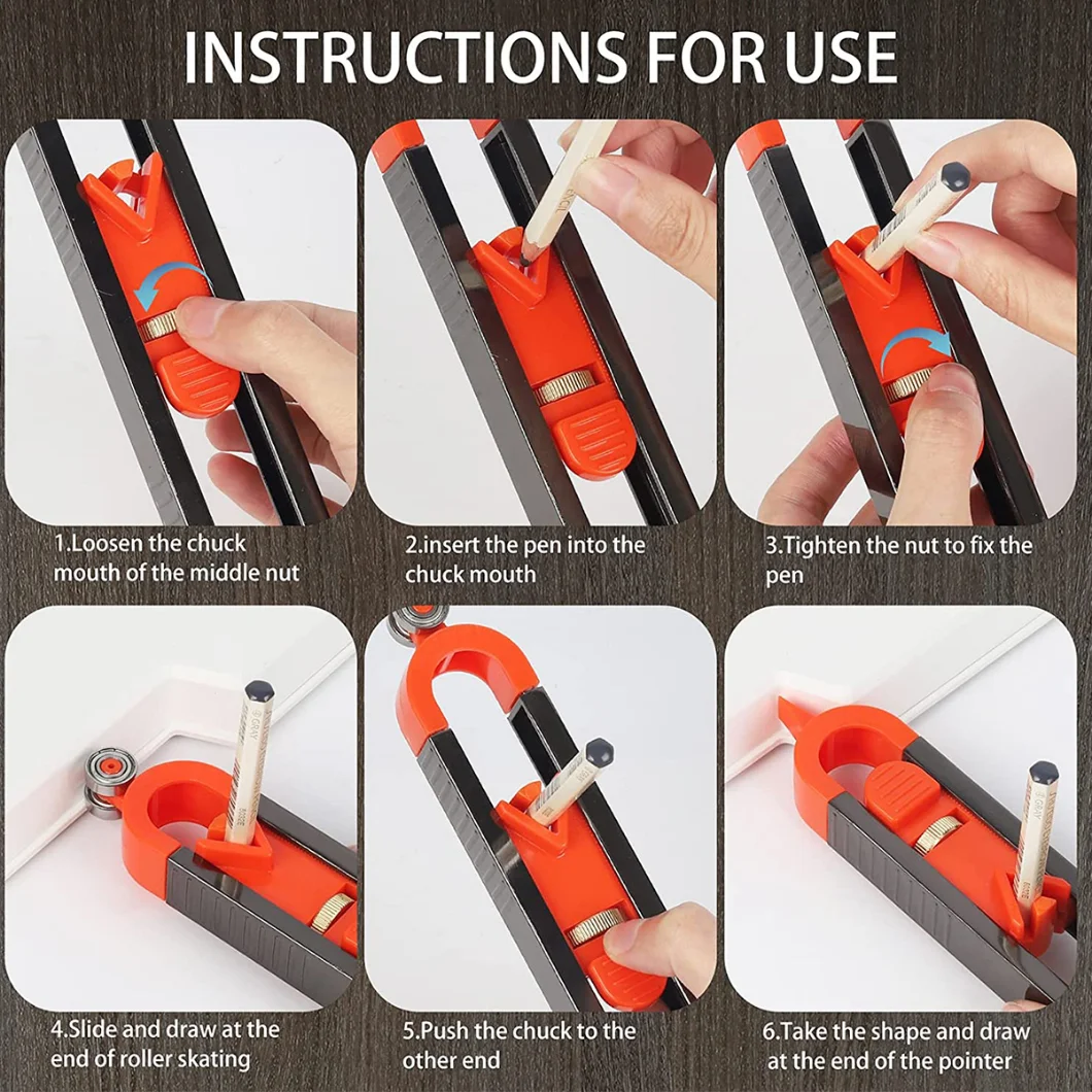 Profilometer Marking Tool, Irregular Shape Duplicator, Suitable for Woodworking Measurement Carpet Tile Laying