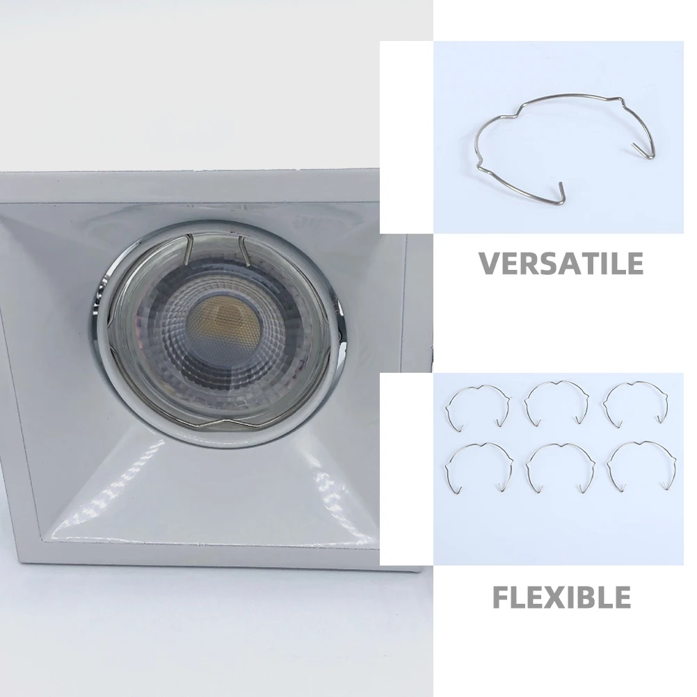 

10pcs Downlight Spotlight Spring Lamp Parts Iron Repair Fixing Accessories Ceiling Bracket Stable Durable Easy Installation