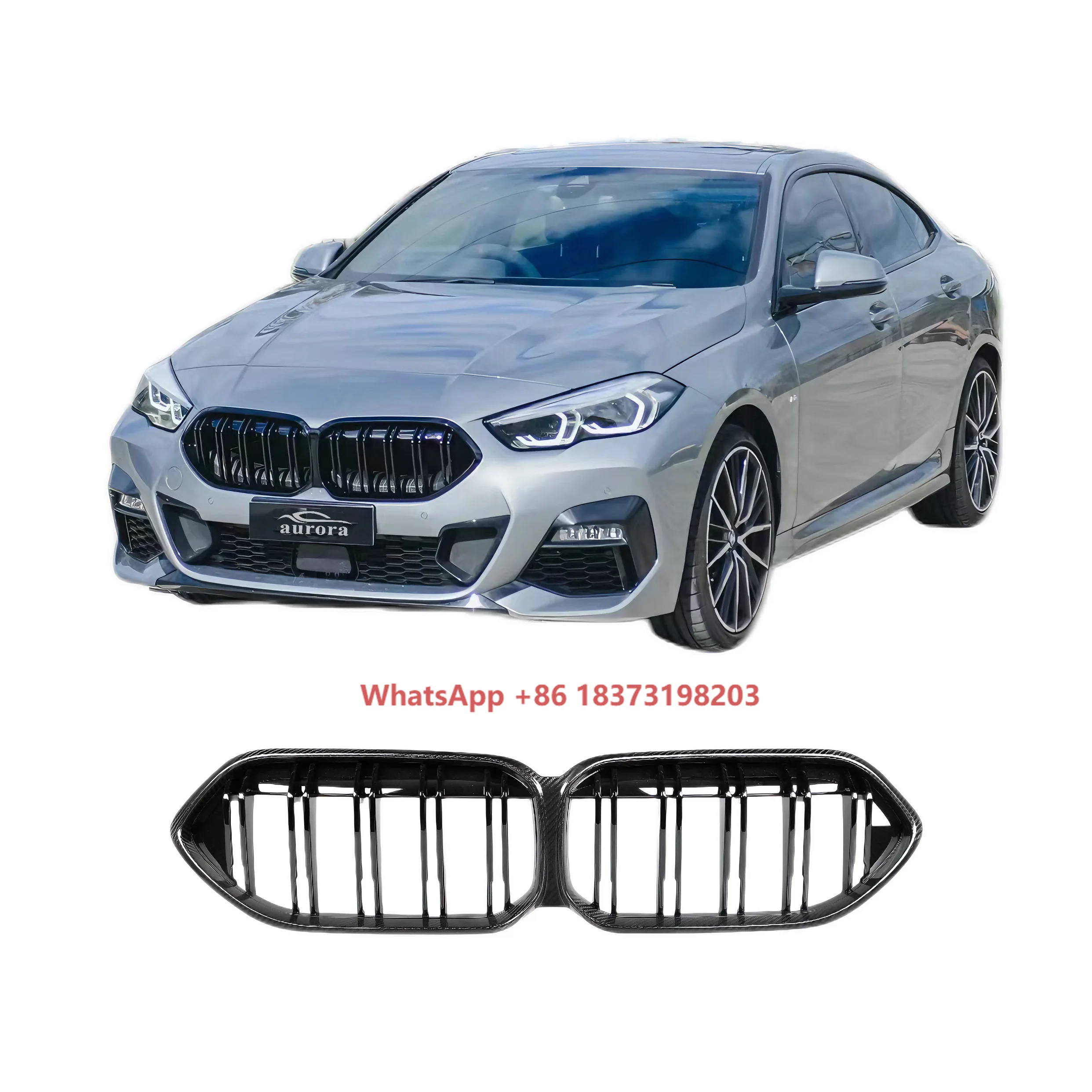 

Высококачественная сухая двойная решетка из углеродного волокна, передний бампер, центральная решетка для почек, сетчатая решетка для BMW 2 серии F44 235i 2021+