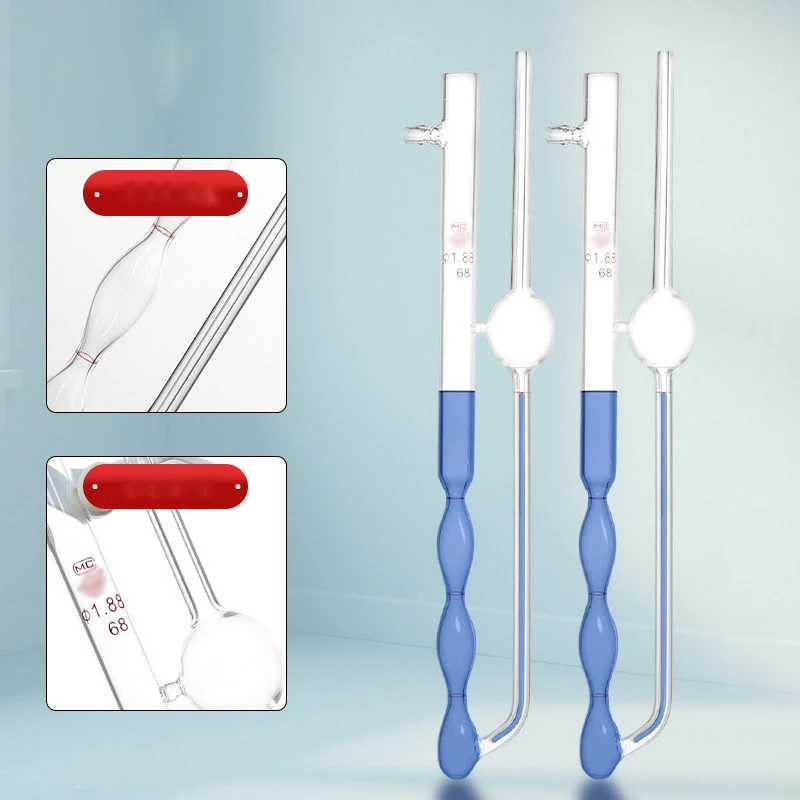 1 piece Pinoy/Ubbelohde viscometer counterflow glass capillary 0.4/0.6/0.8/1.0/1.2/1.5/2.0/2.5/3.0/3.5/4.0/5.0/6.0mm