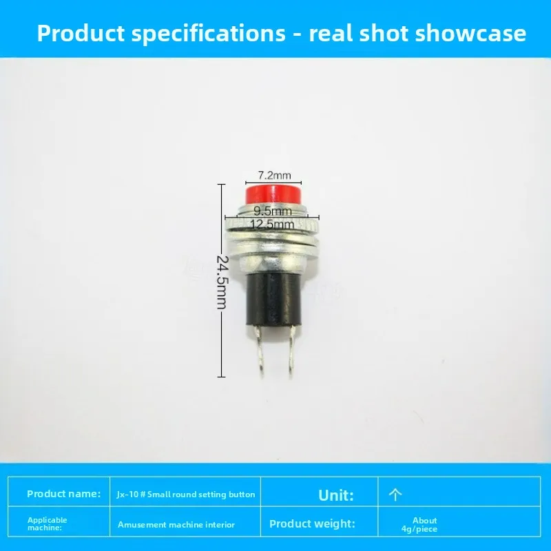 10pcs JX-10 Arcade Game Round Push Button Switch for Machine Internal Setup Special Offer Coin Operated Games