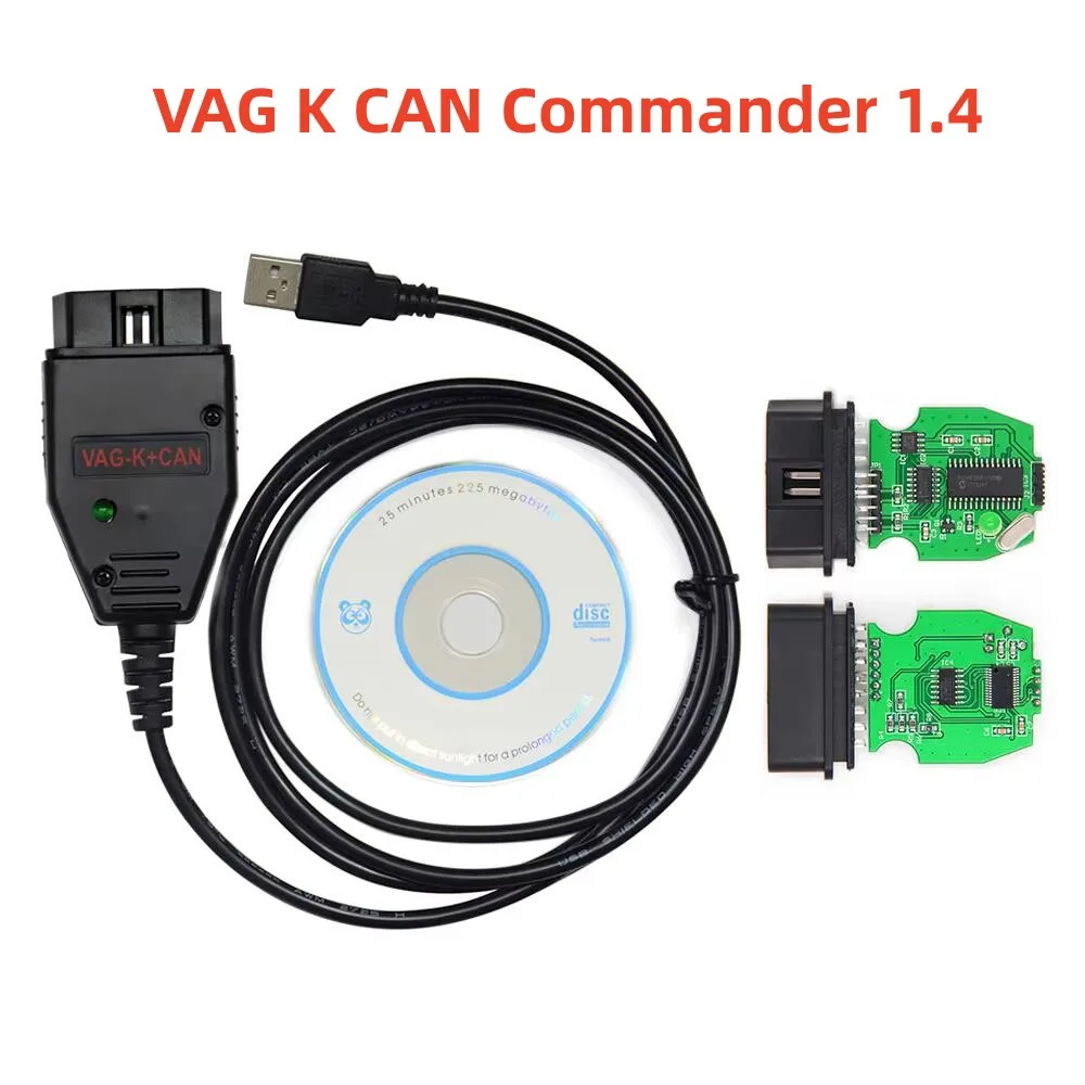 VAG K+CAN Commander 1.4 OBD2 Diagnostic Tools OBD 2 OBDII Scanner With FT232RL PIC18F25K80 Chip cable for VW for Skoda for Seat