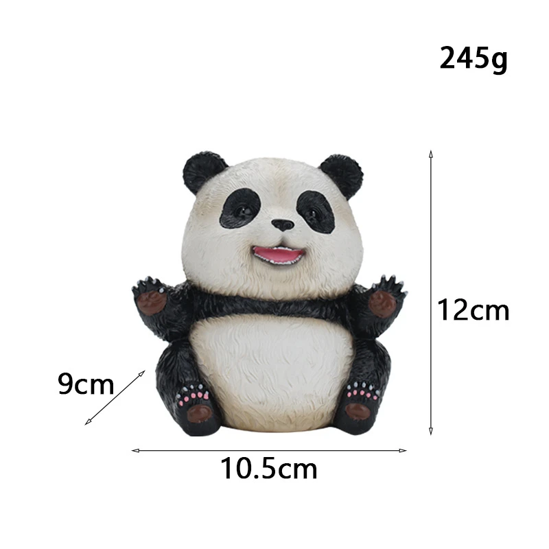 Figura de Animal creativa de Panda Adorable, artesanía de resina, decoración de escritorio de oficina, regalo curativo, adorno decorativo