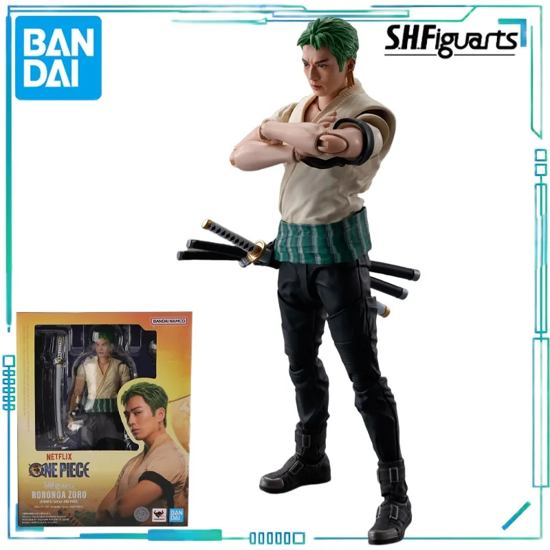 بانداي حقيقية S. H. Figuarts سلسلة قطعة واحدة سلسلة قطعة واحدة Netflix نسخة حية RORONOA ZORO، MONKEY D LUFFY، نموذج نامي #6
