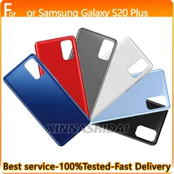 For SAMSUNG S20 Plus Battery glass Back Cover Rear  with Frame lens For Galaxy S20+ SM-G985 SM-G986