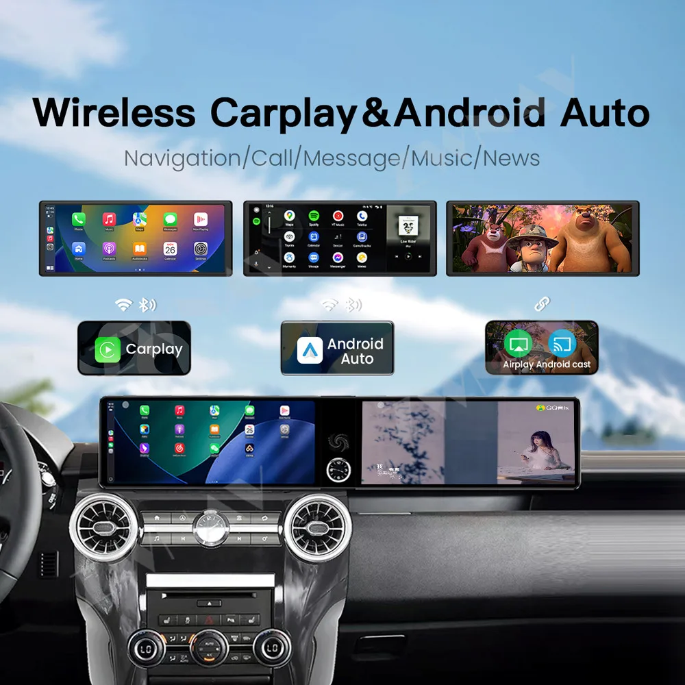 Dual Screen 12.3inch Qualcomm For Land Rover Discovery 2010-2016 Android 13 Car Radio Multimedia Player GPS Navigation Heat Unit