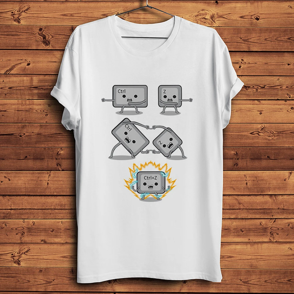 

Undo Command, Shortcut Keys Ctrl Z Fusion Dance, забавная футболка Geek, повседневная уличная футболка с короткими рукавами, футболка унисекс, дышащий принт