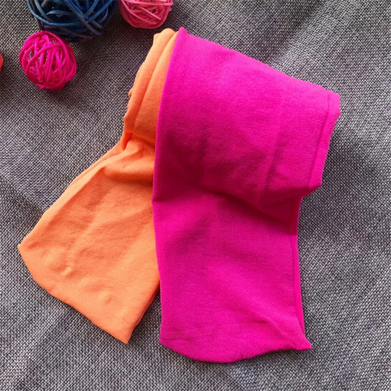 Medias cálidas de terciopelo para niñas, caramelo para bebés y niños medias de colores, combinación de colores de contraste, Primavera/otoño