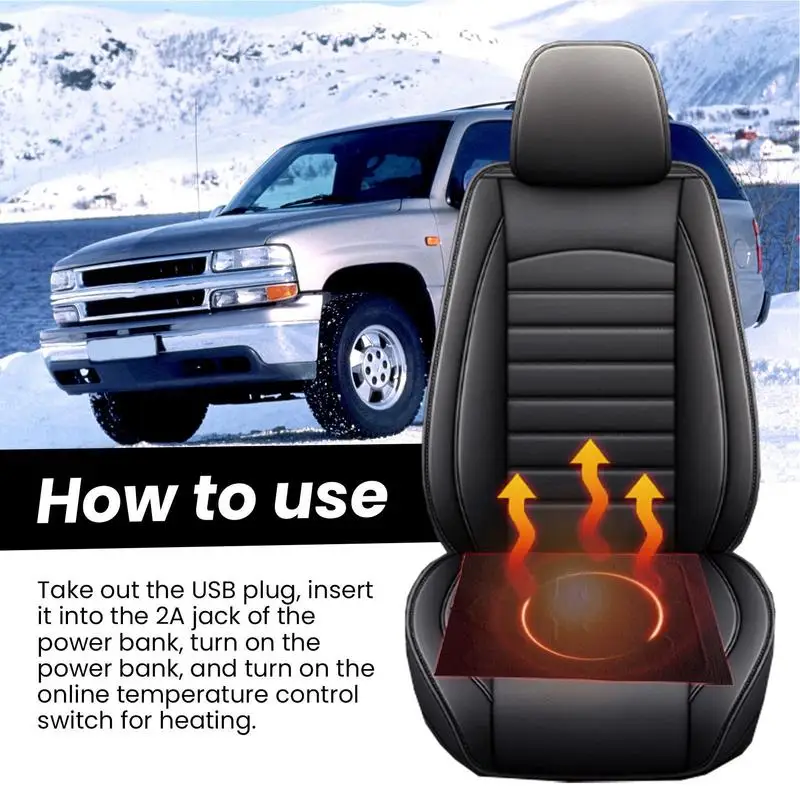 Heating Pad Seat Warmer Soft Car Seat Warmer Safe And Reliable Car Heated Pad Quickly Remove Ice And Melt Snow For RV Or Camping