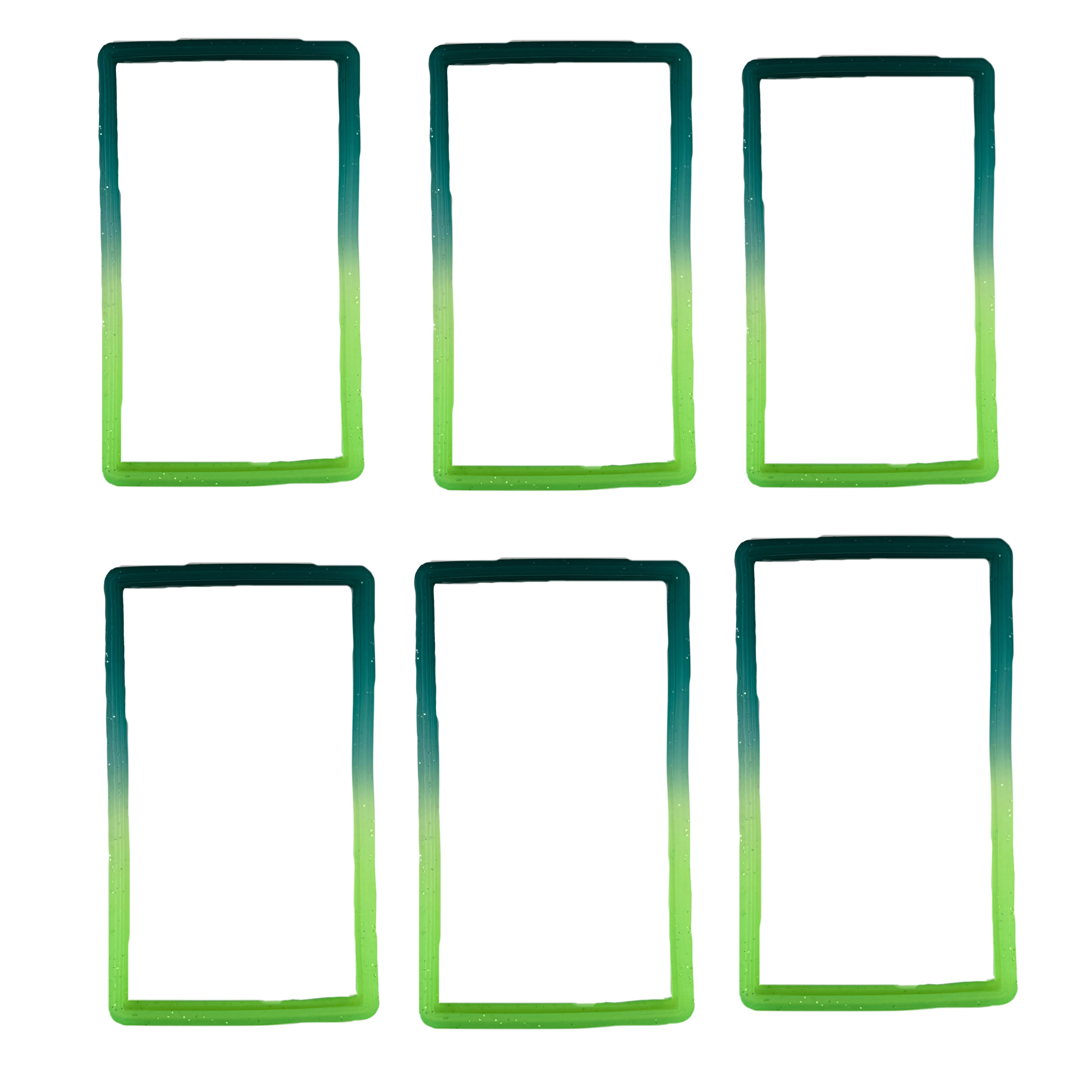 6-pack platenbeschermer voor PSA-beoordeelde kaarten TPU platenbeschermer Graded Guard Bumper Guard Gradiëntkleur Glitter Limited Edition