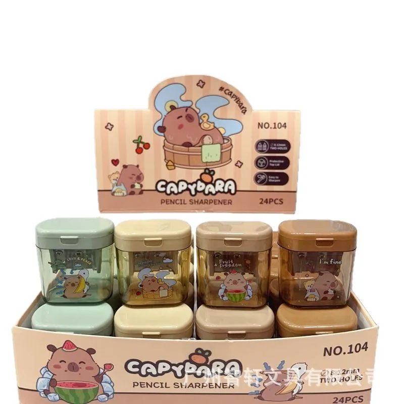 Temperamatite Disney Kawaii Stitch a doppio foro per studenti Temperamatite carino Lilo Temperamatite per bambini Cancelleria