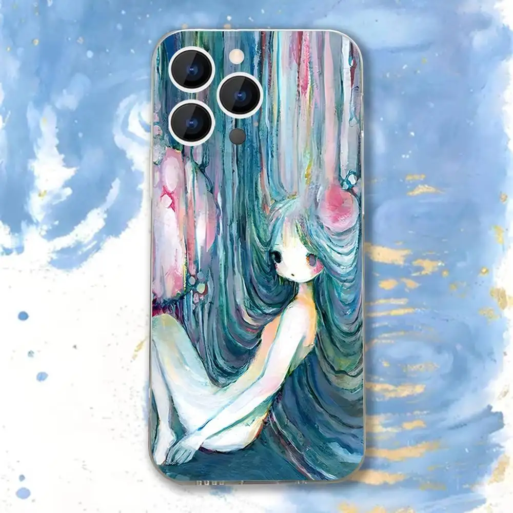 Custodia per telefono Kikuo Japan Music trasparente adatta per iPhone 11 12 13 14 15 16 17 Pro Max Plus X XS XR SE E Mini Custodia protettiva