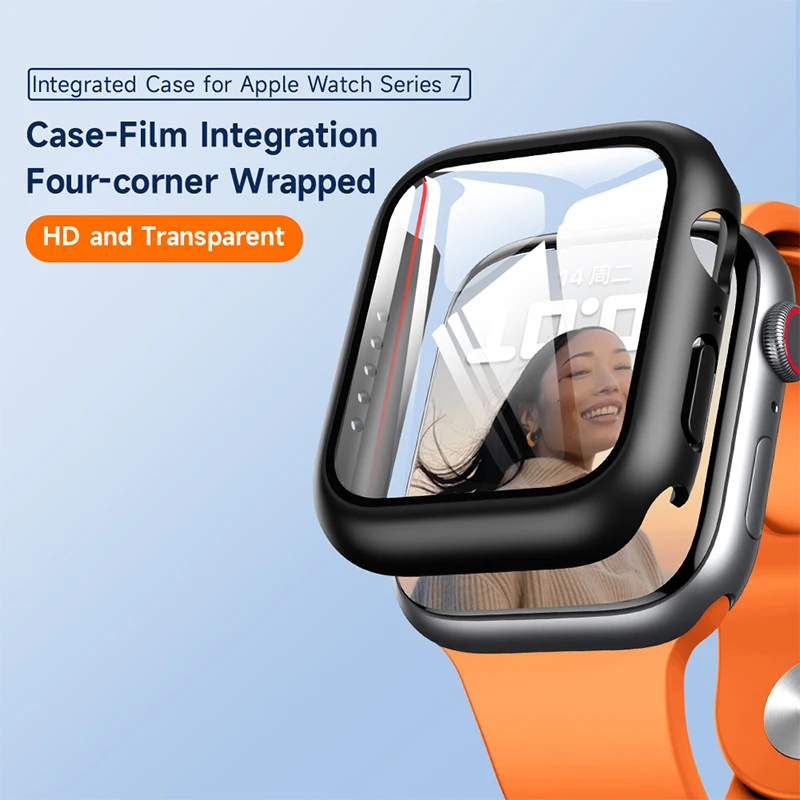 

ROCK Glass Screen Protector for Apple Watch Case Compatible with Series 8 7 6 SE 5 3 iWatch Series - 49mm 45mm 44mm 40mm 41mm