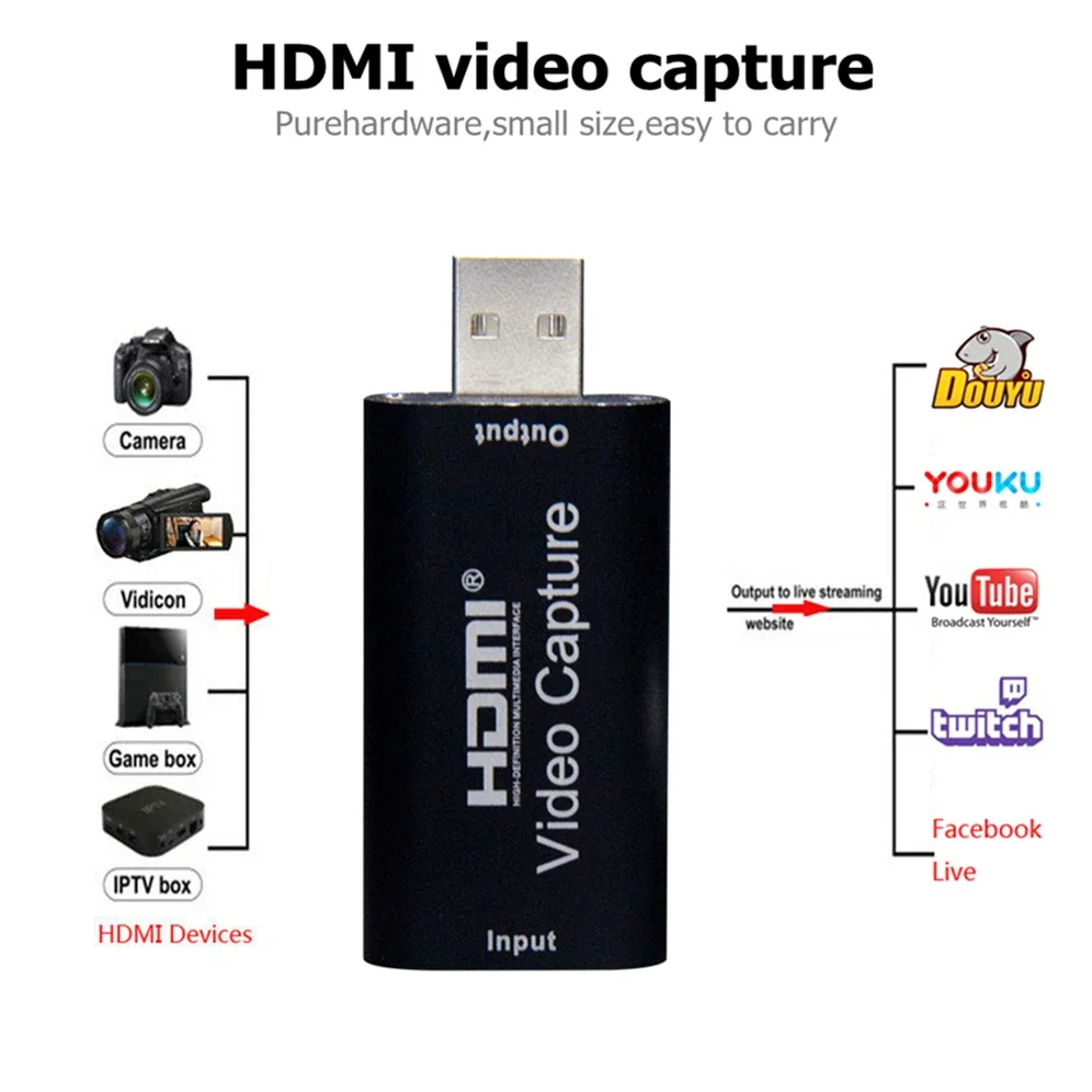 4K HDMI-متوافق مع بطاقة التقاط الصوت والفيديو بطاقة التدفق التقاط USB 3.0 2.0 بطاقة المنتزع صندوق مسجل ل PS4 لعبة كاميرا DVD