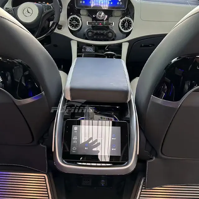 비토 순정 공장 고급 비즈니스 차량 개조 내부 콘솔 암레스트 박스 업그레이드 냉장고 포함 암레스트