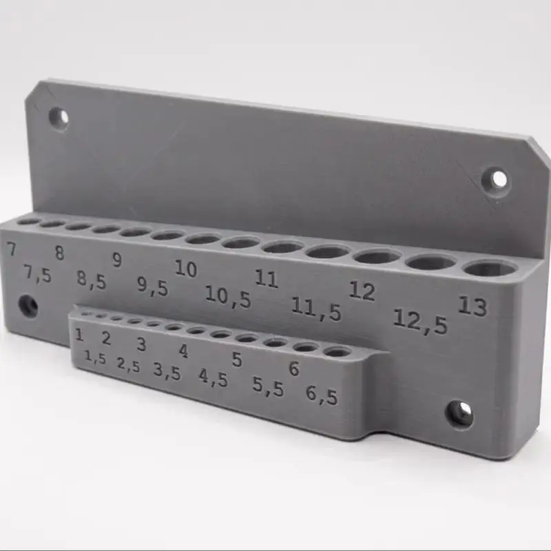 1Pcs 3D Printed PLA Drill Bit Storage Holder Wall Mounted 1-13mm Drill Organizer Rack For Workshop Garage Tool Arrangement