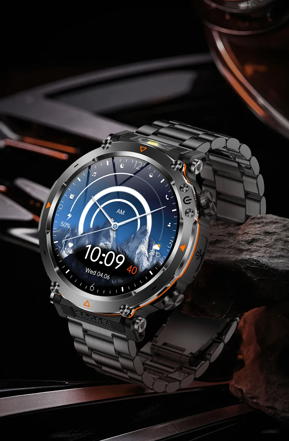 MEVADEN 1,7" großer Bildschirm Outdoor-Sportkompass Smart Watch Bluetooth Anruf Taschenlampe 600mAh Gesundheitsmonitor Smartwatch MD57 – Detail 22
