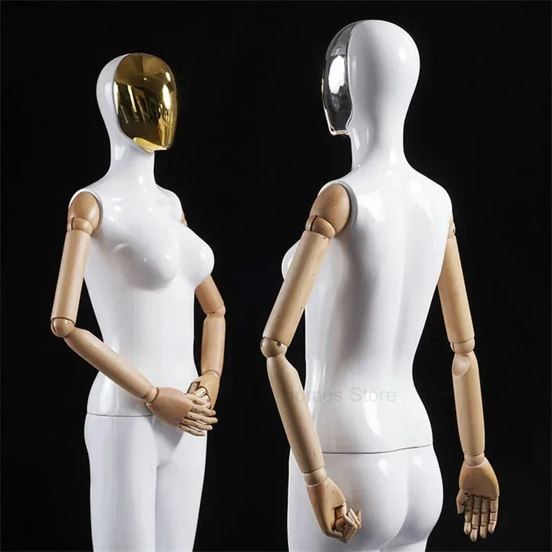 Modelo de vestido de novia, tienda de ropa, accesorio de exhibición de ropa, maniquí femenino de cuerpo completo con brazos móviles, maniquí de exhibición de ventana