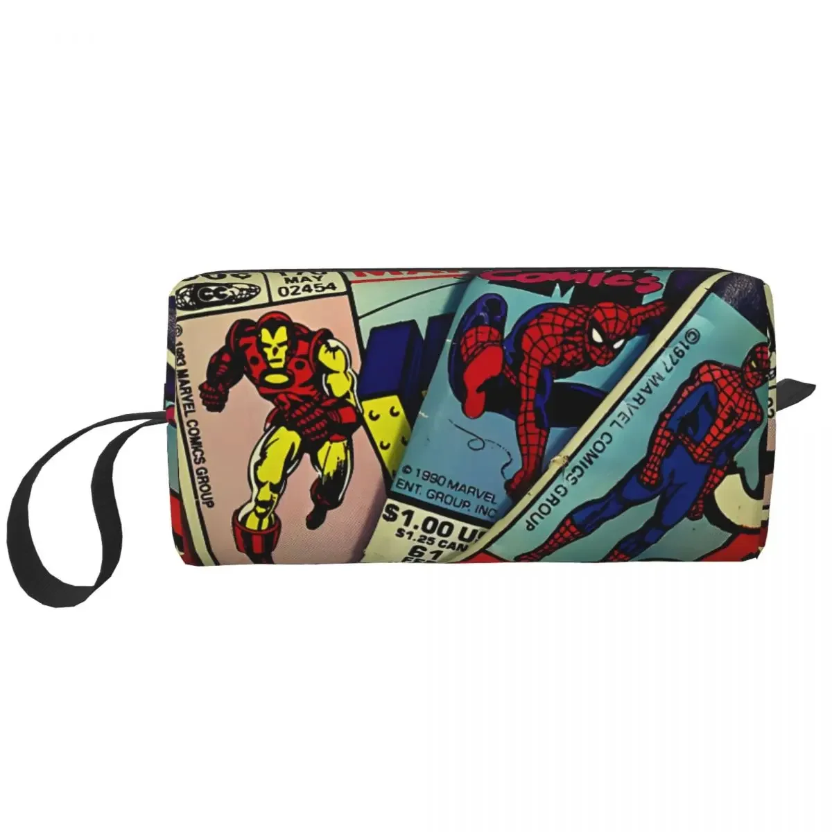 Spiderman Spiderverse Superhero Comics Cosmetic Bag Women Makeup Bags Travel Waterproof Toiletry Bag Organizer Pouch