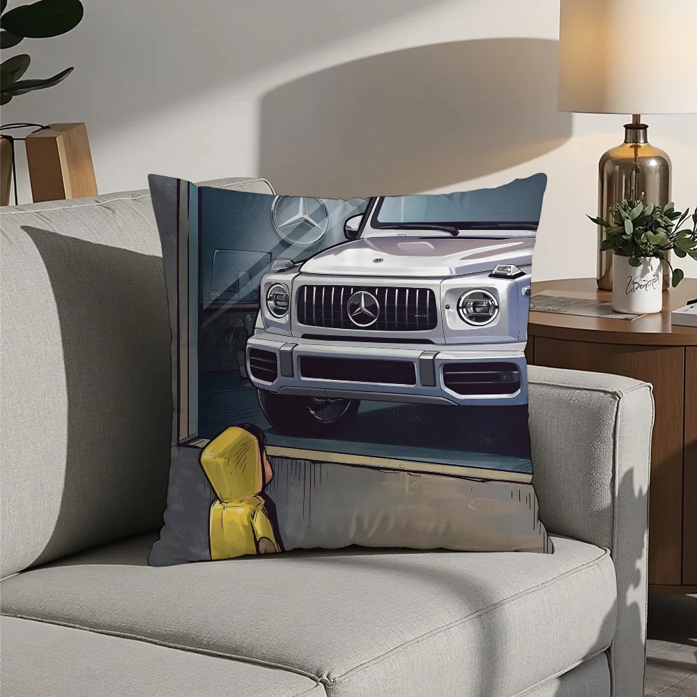

Kids Dream Car Pillow Case Plush Fabric Soft Pillowcase Double Sided Print Cushion Cover Household Gifts