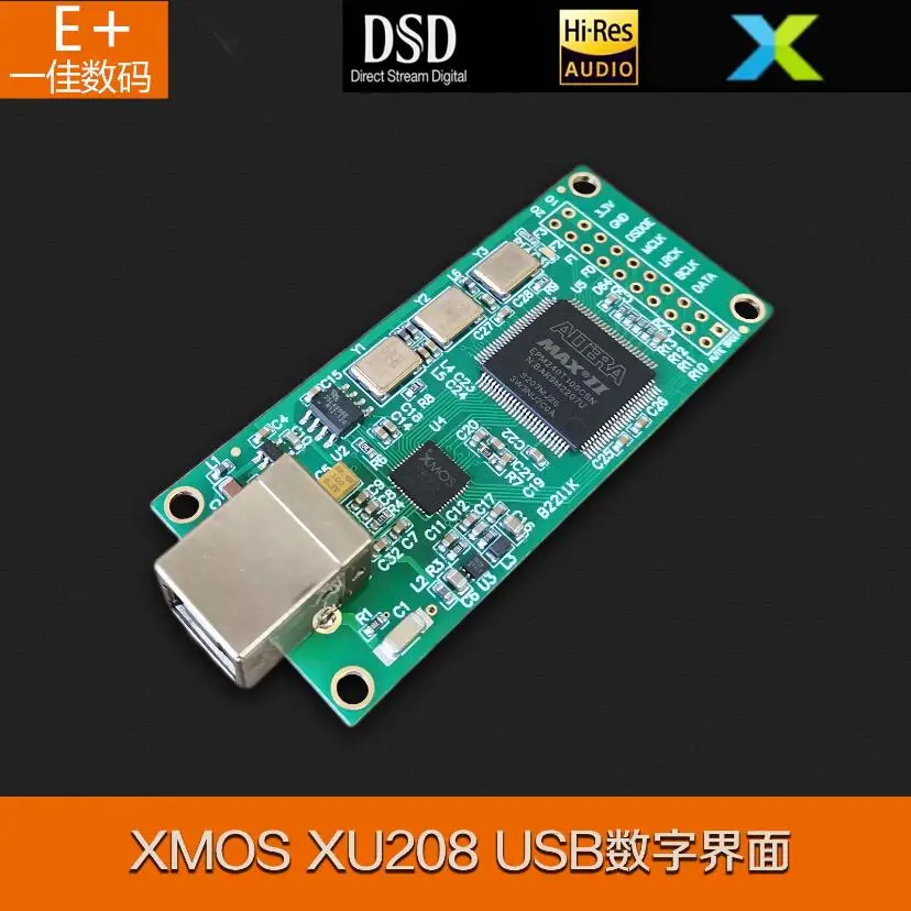 XMOS XU208 módulo de interfaz Digital USB a I2S/IIS, tarjeta paso a paso DSD256/PCM384