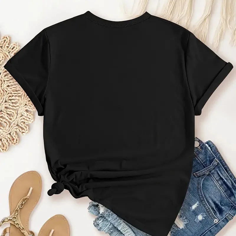 Women Tops O-neck Sexy Black Tees Kiss Lip Funny Summer Female Soft T Shirt Lips Watercolor Graphic T Shirt Top9180 view 3