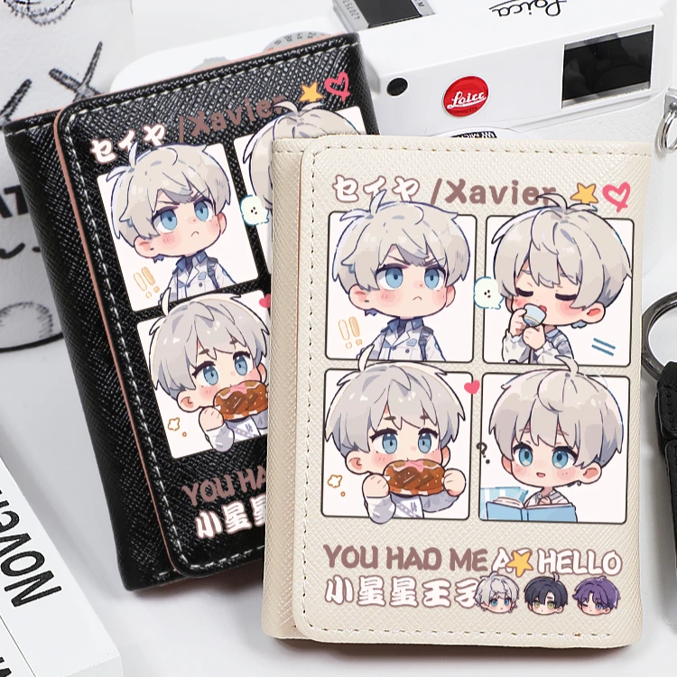 

Anime Love and Deepspace Xavier Sylus Cosplay Rafayel Zayne Card Bag Cartoon Wallet Purse Billfold Notecase Ornament Mascot Gift