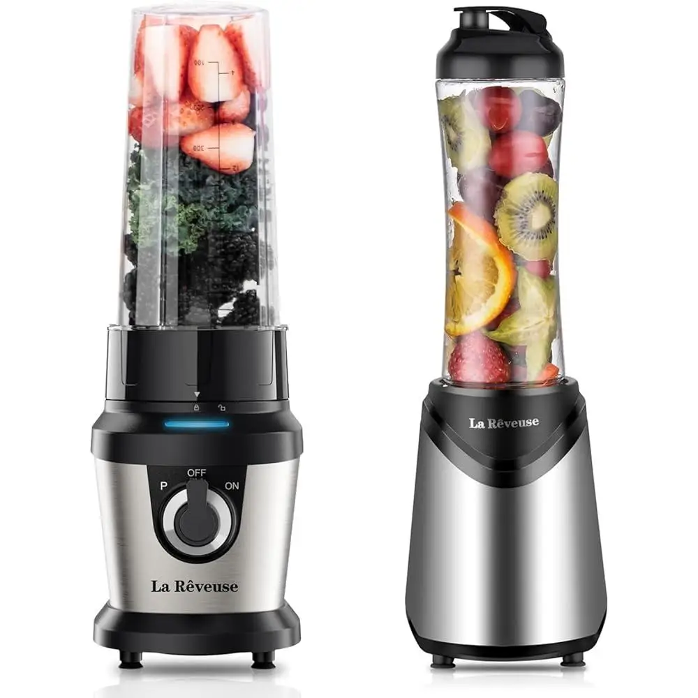 400 واط 300 واط مجموعة خلاط الخدمة الواحدة عصارة عصير المحمولة عالية السرعة شفرة فولاذية BPA الحرة شرب الحاويات