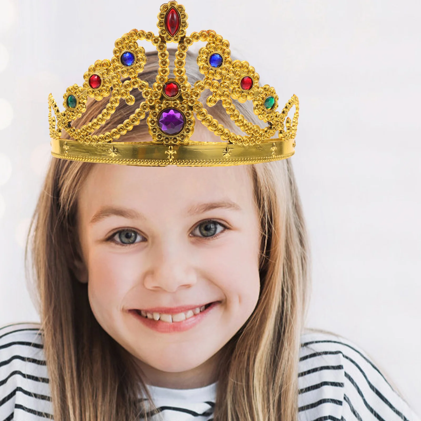 

6pcs Crown Headb Hair Accessories Shiny Glitter Party Favor Birthday Celebration Queen Decor Crowns Fit Most People