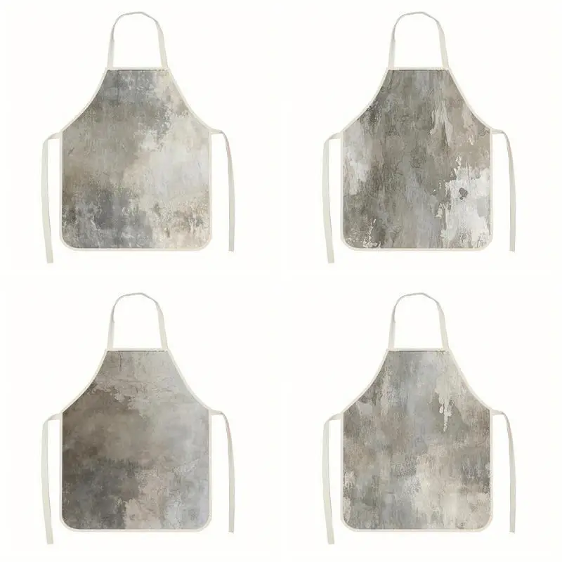 

Abstract Pattern Apron Linen apron, suitable for kitchen cooking, parent-child interaction, painting and other scenarios