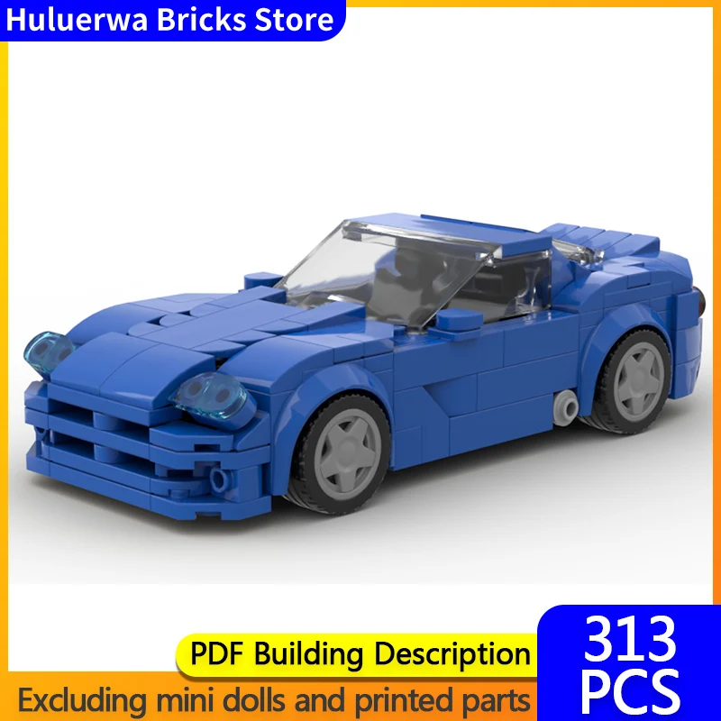 

Модель скоростного гоночного автомобиля MOC, строительные кирпичи Viper SRT-10, купе, модульная технология, детские праздничные подарки, сборка игрушек, костюм