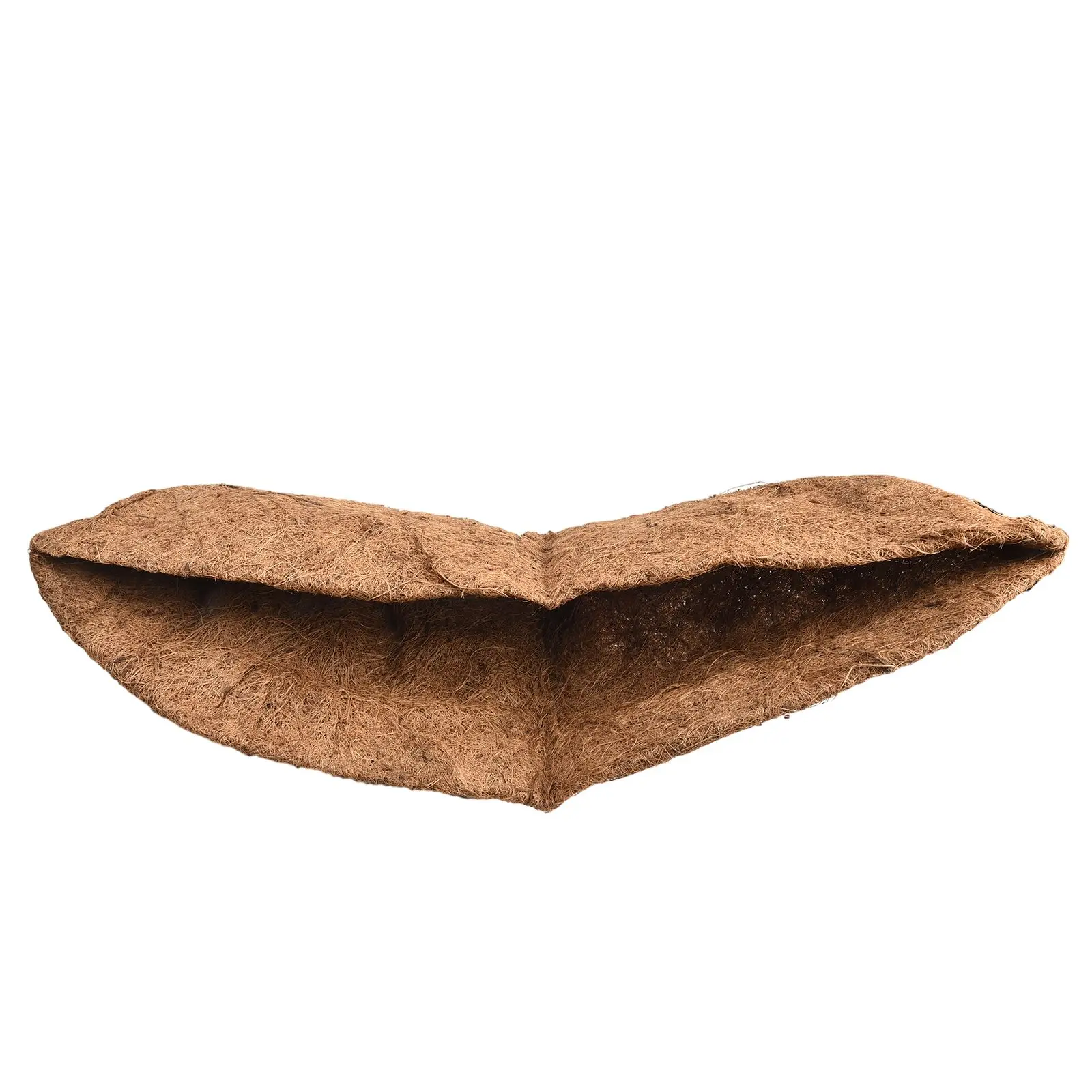 Half Moon Shaped Coconut Fiber Liner Trough for Hanging Baskets Natural Coco Liner Replacement for Wall Mounting