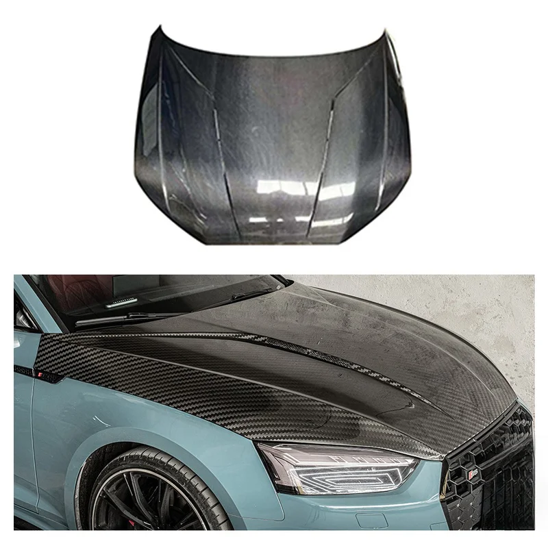 Car Accessories Lightweight Dry Carbon Fiber Front Hood Exterior Replacement Tuning Sport for A5 S5 B9
