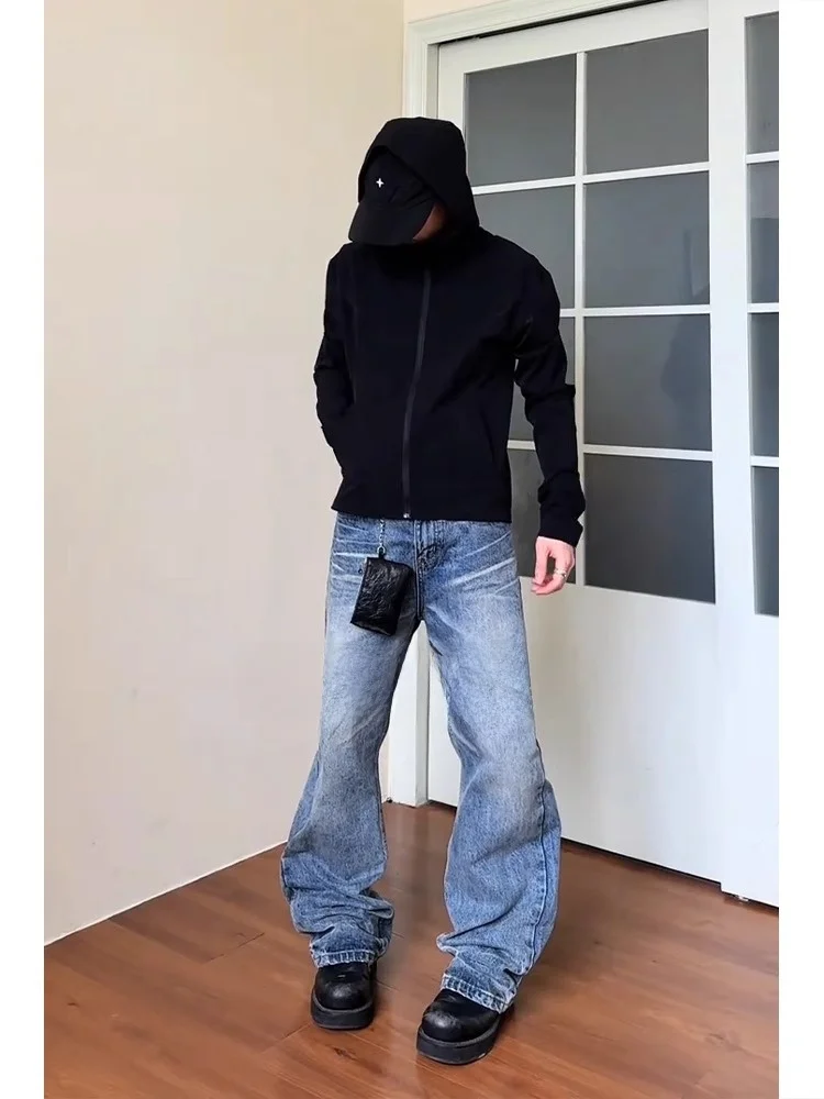 

Мужская легкая дышащая защита от солнца с капюшоном Bla для занятий спортом на открытом воздухе, верхняя одежда свободного покроя