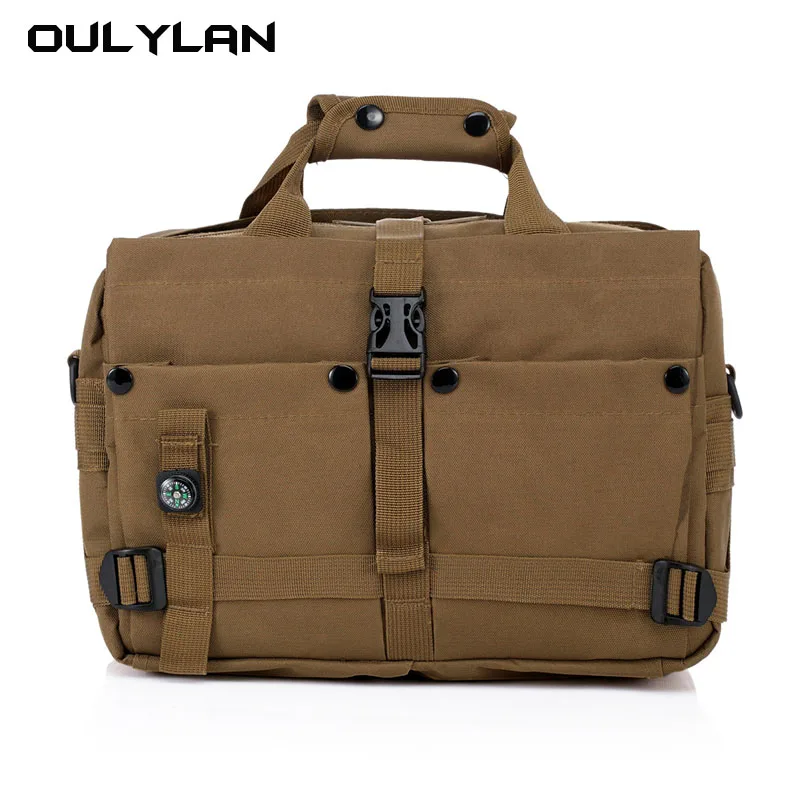 Large Capacity Camouflage Outdoor Military Fan Handbag Tactical Shoulder Bag Camera Photography Laptop Travel Bag with Compass