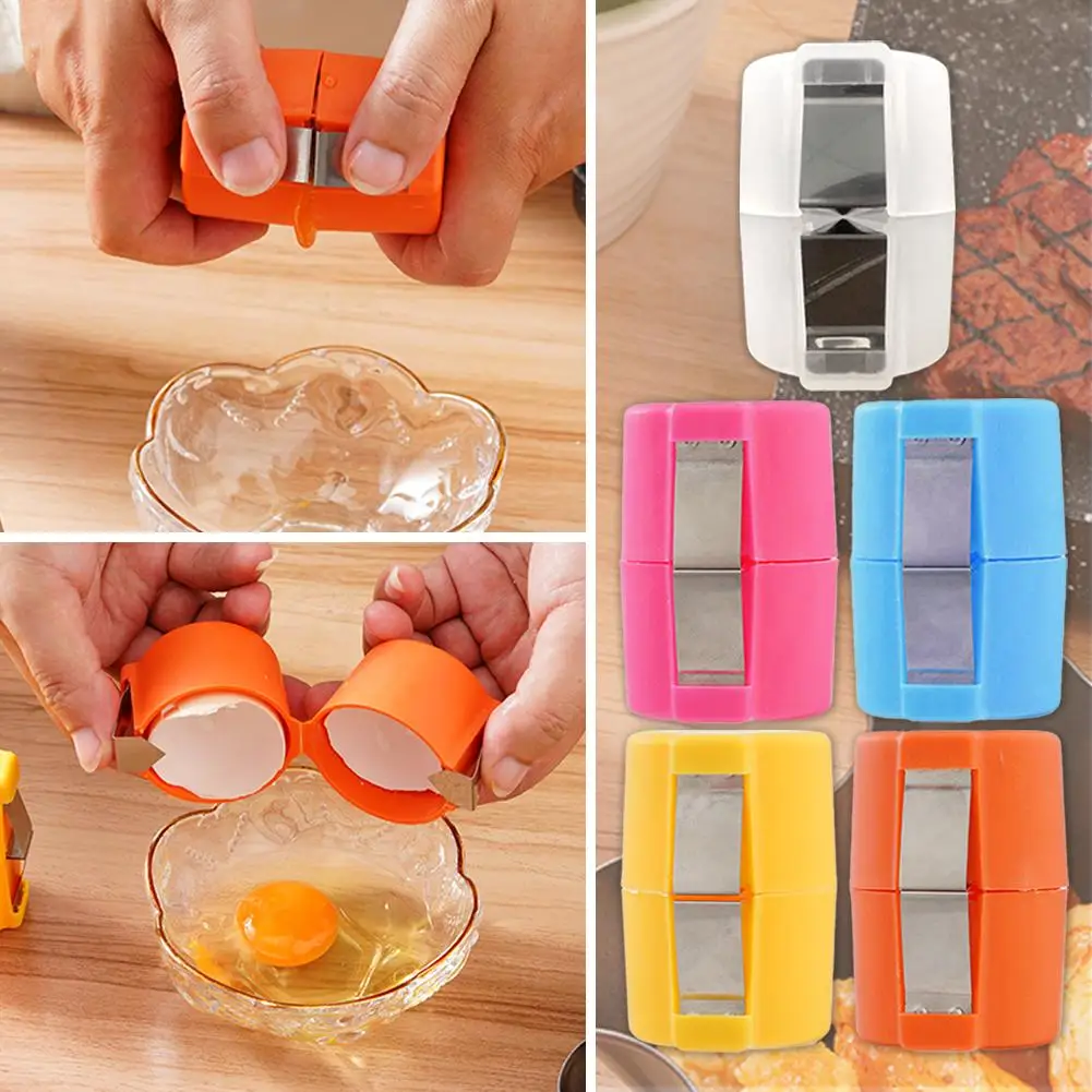 Aço inoxidável ovo cracker topper cortador de ovo abridor separador removedor ferramenta corte ovo para duro sof m2y0
