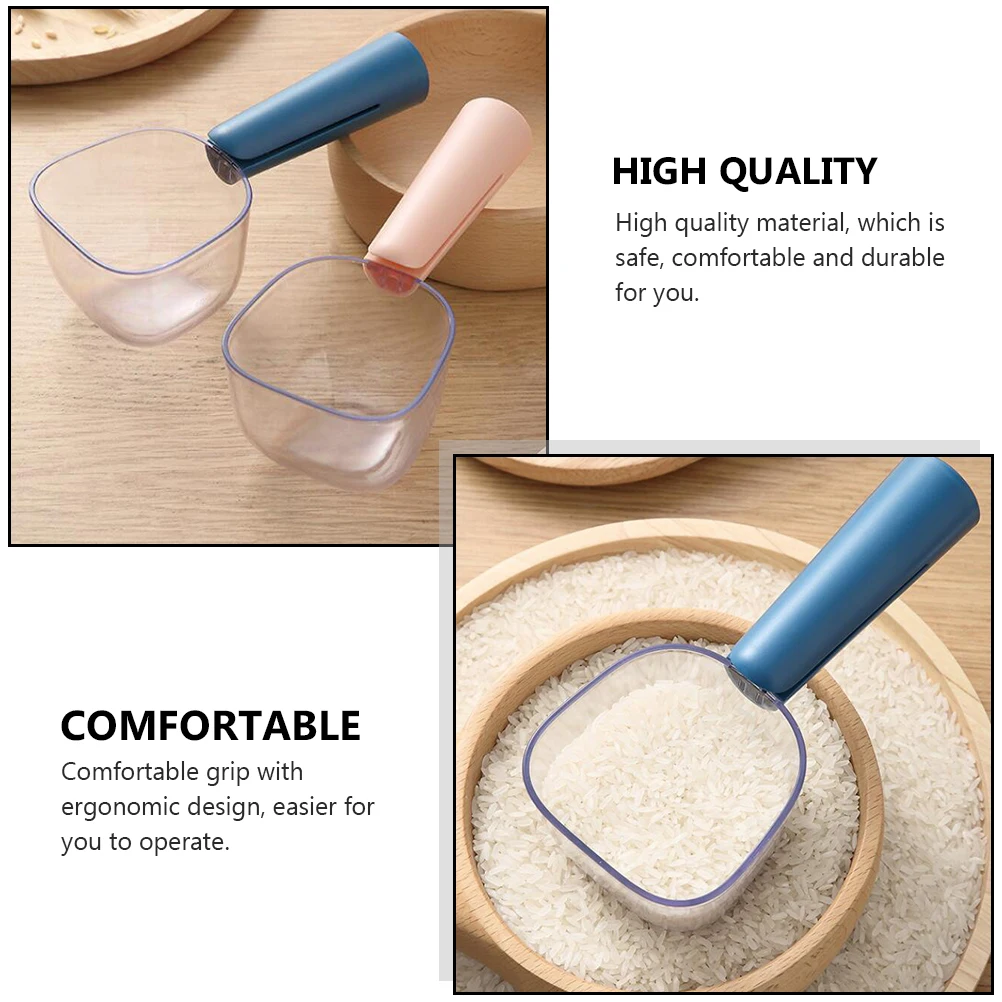 

2 Pcs Measuring Spoon Set Plastic H Ergonomic Design Kitchen Tool Rice Grain Scoop Multi Purpose Baking Supply Practical ABS