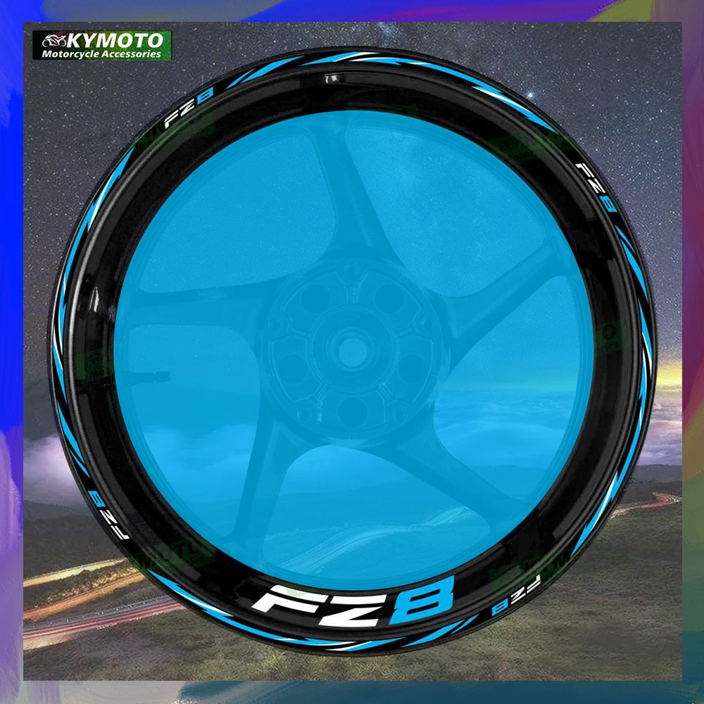 

Для YZF FZ8 FZ 8 светоотражающие аксессуары для мотоциклов, наклейки, 17-дюймовые наклейки на передний и задний обод, украшение для внедорожного обтекателя