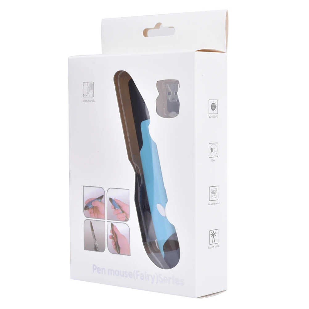 

Ergonomic Pen Mouse 2.4G Wireless for Laptop Computer Cell Phone Portable Durable Small Size Practical Human Body Engineering