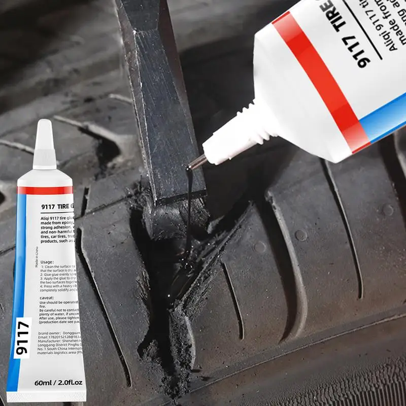 60ML Tire Scratch Repair Glue Auto Tire Scratch Glue Sealant Fast Curing Tire Scratch Repair Tool For Repairing