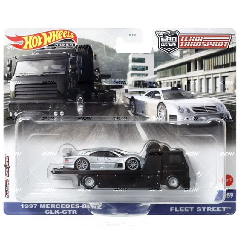 Genuine Hot Wheels Premium Car Culture Team Transport 1:64 Boys Toys Diecast Mercedes Benz Fleet Street Porsche Euro Hauler Gift