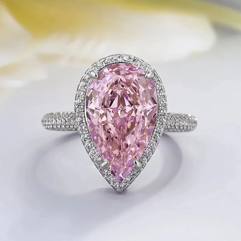 Women's Cubic Zirconia Pink/Yellow Ring, Bridal Accessory
