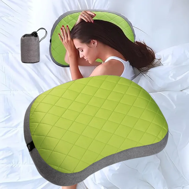 Ultralight Inflatable Pillow Removing Cover Portable Blow Up Camping Hiking Airplanes Travel Outdoors Sleeping Lumbar Support