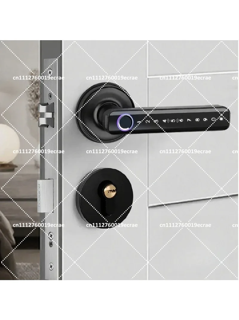 Smart Door Lock 5-in-1 Keyless Entry with Bluetooth, APP, Password, Key & Handle for iOS/Android