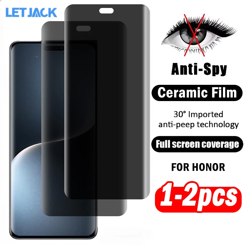 

3D Explosion-proof Ceramic Anti-spy Film for Honor Magic7 6 5 Pro Ultimate Magic7 6 RSR Porsche Design Privacy Screen Protector