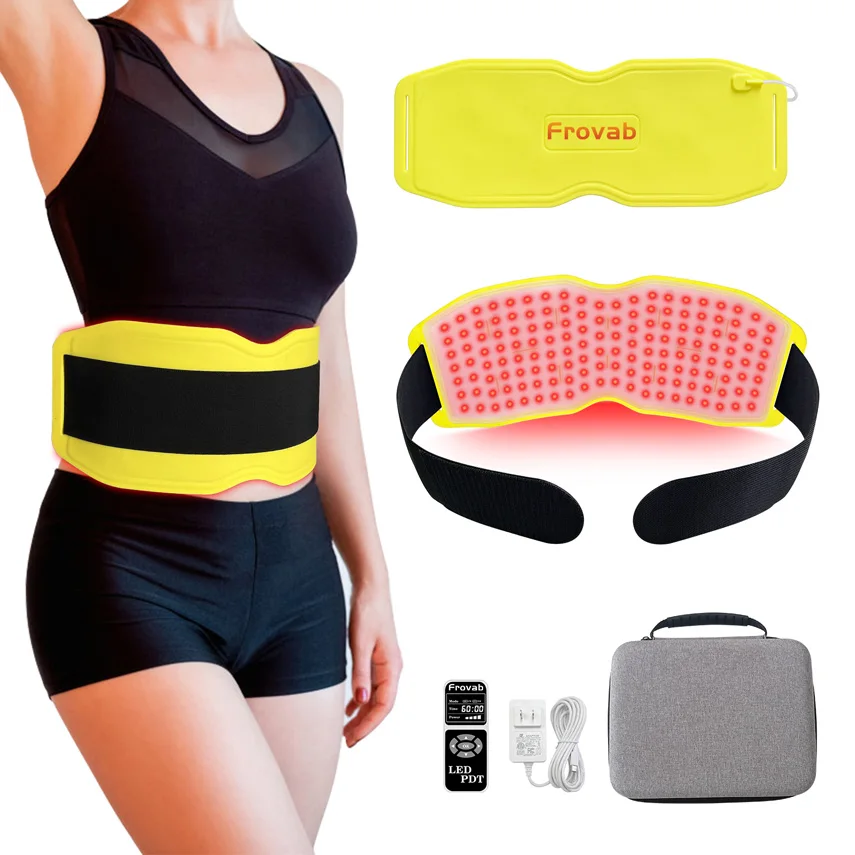 Frovab 660nm 850nm 940nm Led Infrared Light Therapy Treatment Pad Belt Phototherapy for Back Shoulders Neck Waist Pain Relief